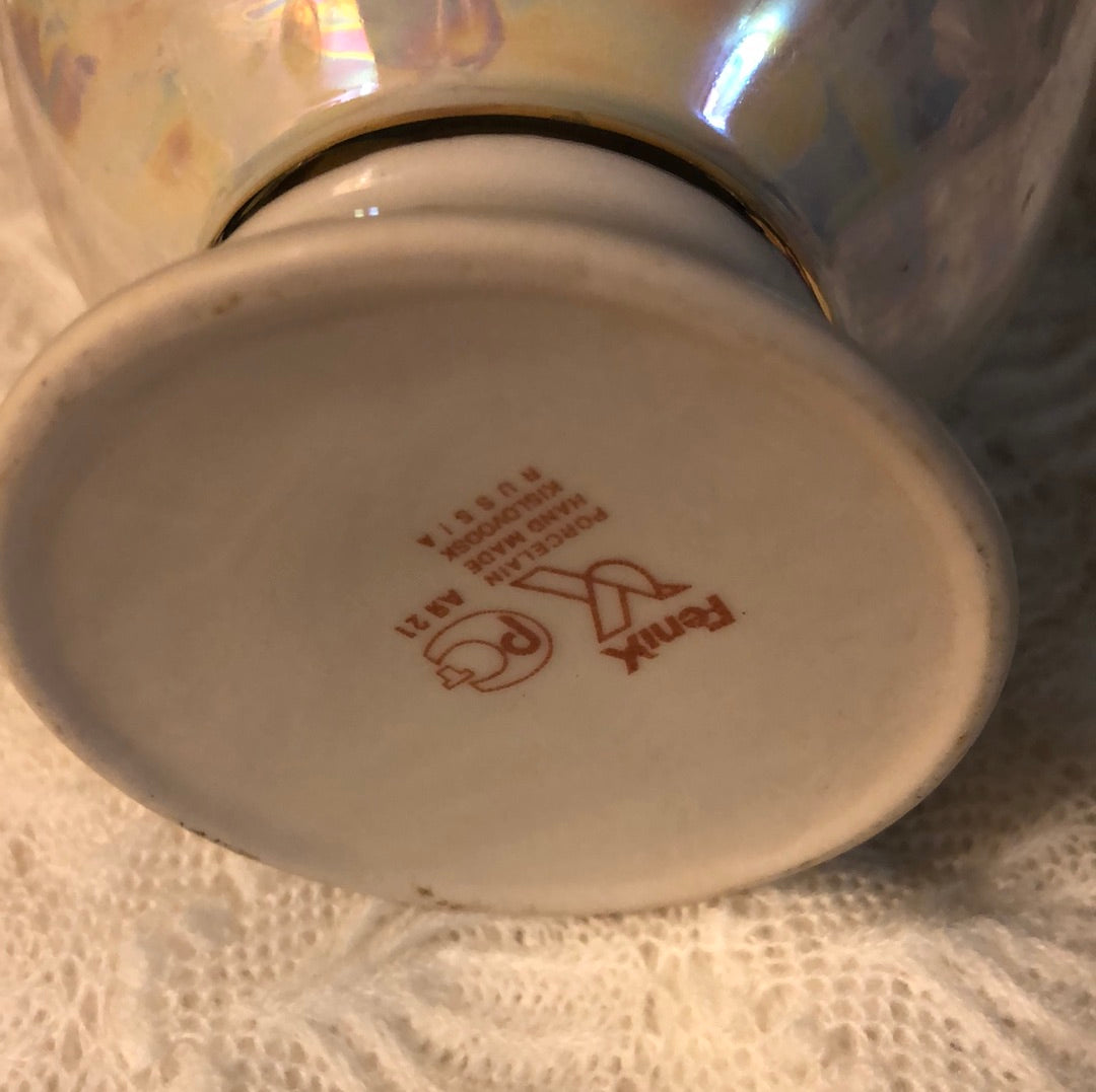 Porcelain Hand made Russian Vase