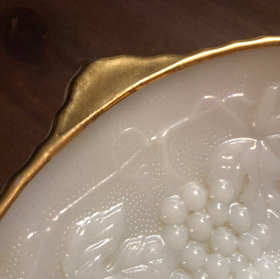 Grapevine Milkglass Serving Bowl