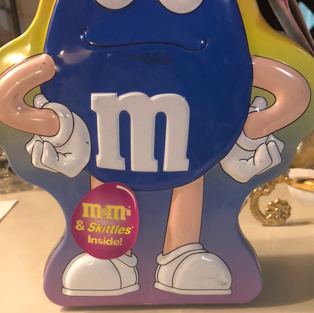 M&M Blue Tin Lunch Box
