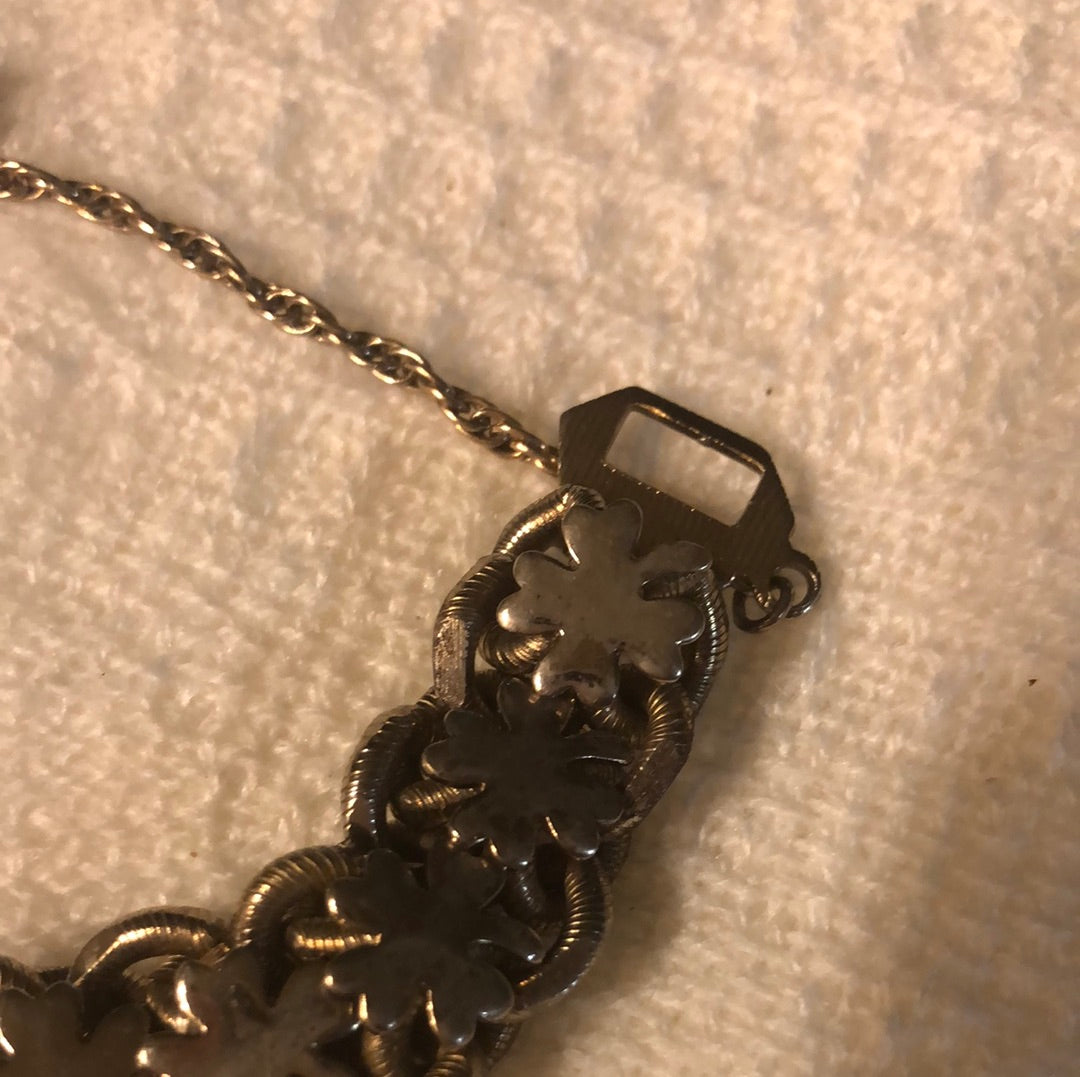 Bracelet with Shamrocks Vintage