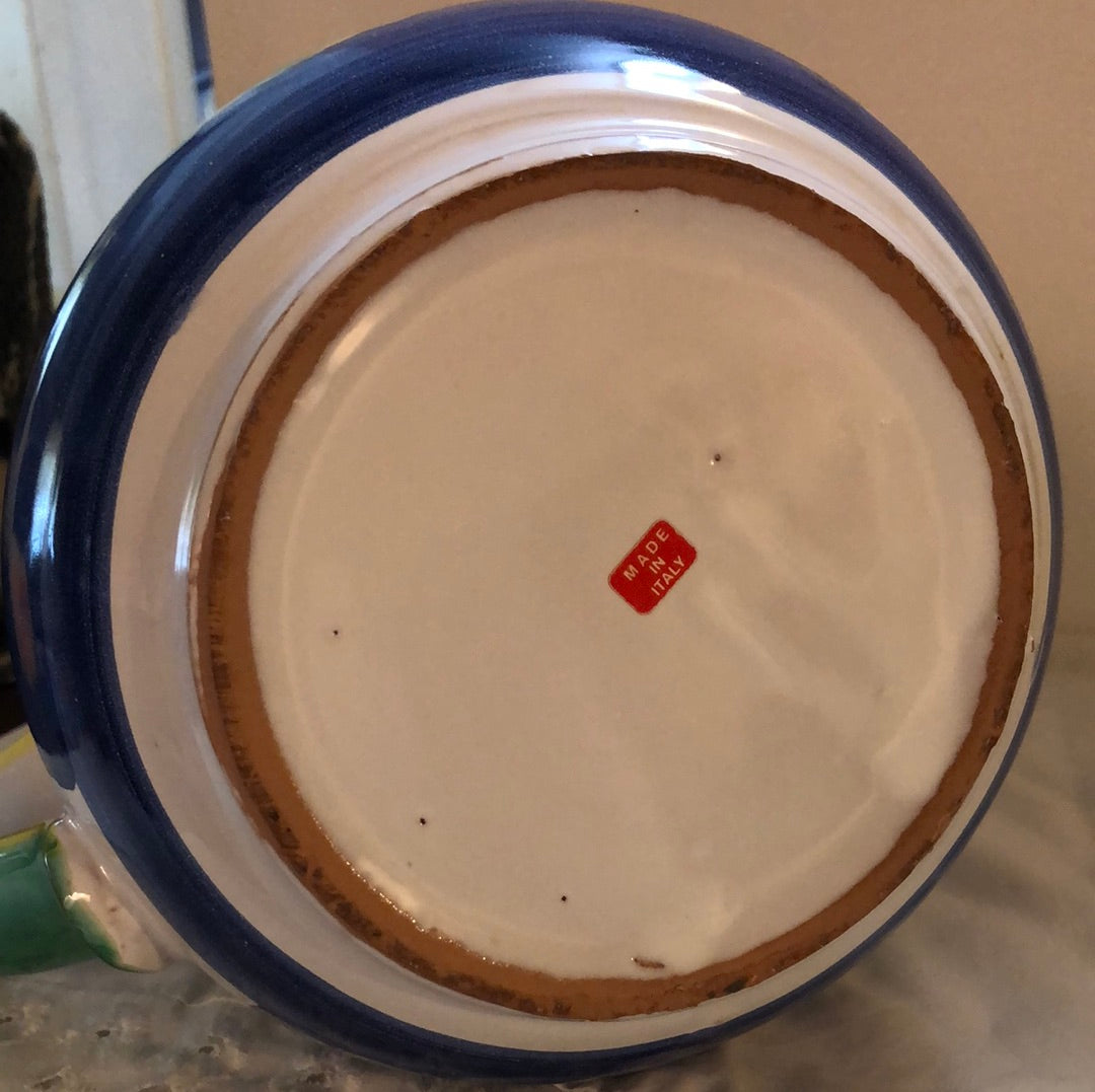 Italian Handpainted Lg belly Beverage Pitcher