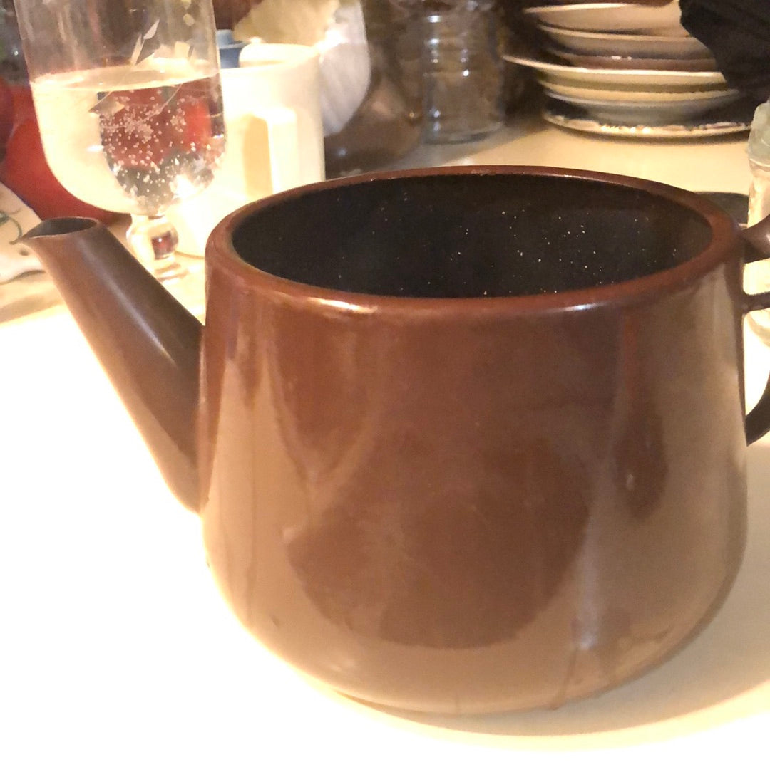 Brown Enameled MCM tea Pot
