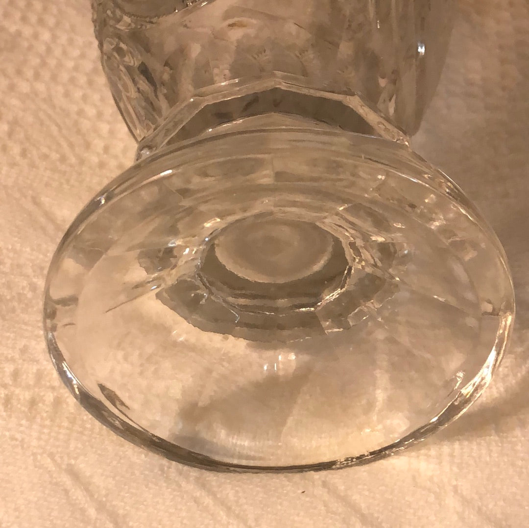 Vintage Czech etched crystal 11” Vase