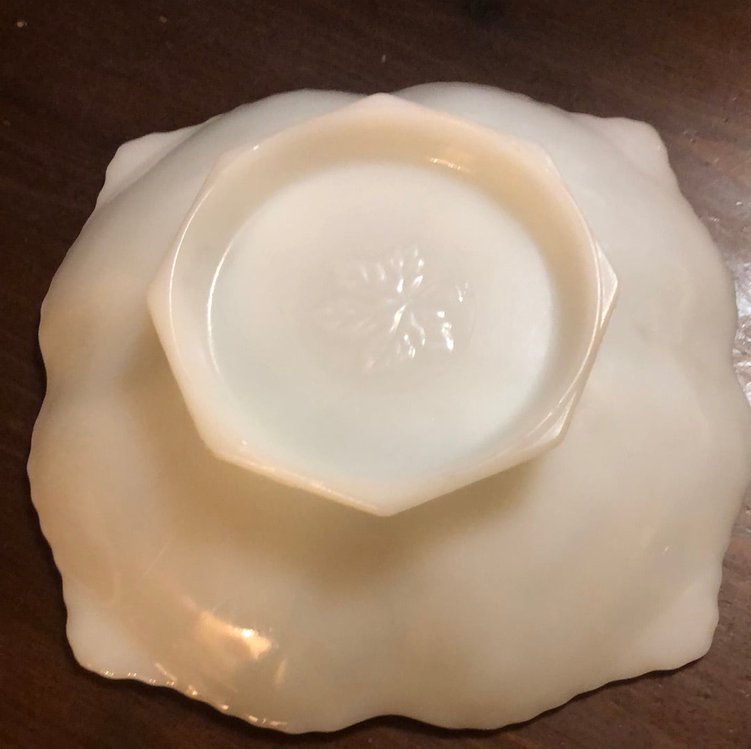 Grapevine Milkglass Serving Bowl