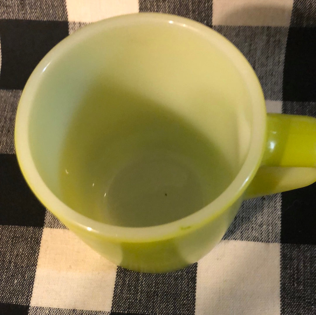 Olive Green #35 FireKing mug