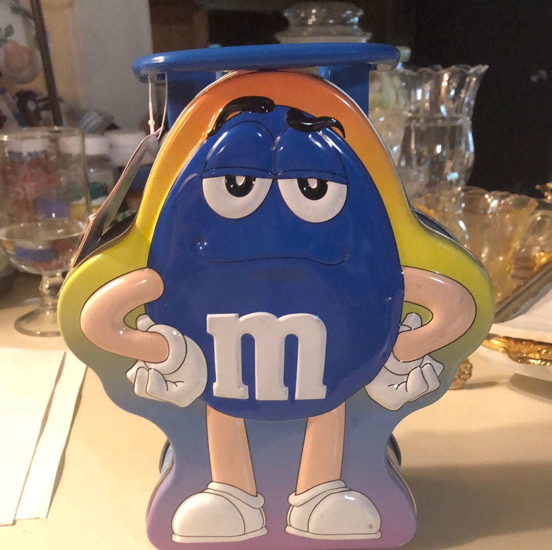 M&M Blue Tin Lunch Box