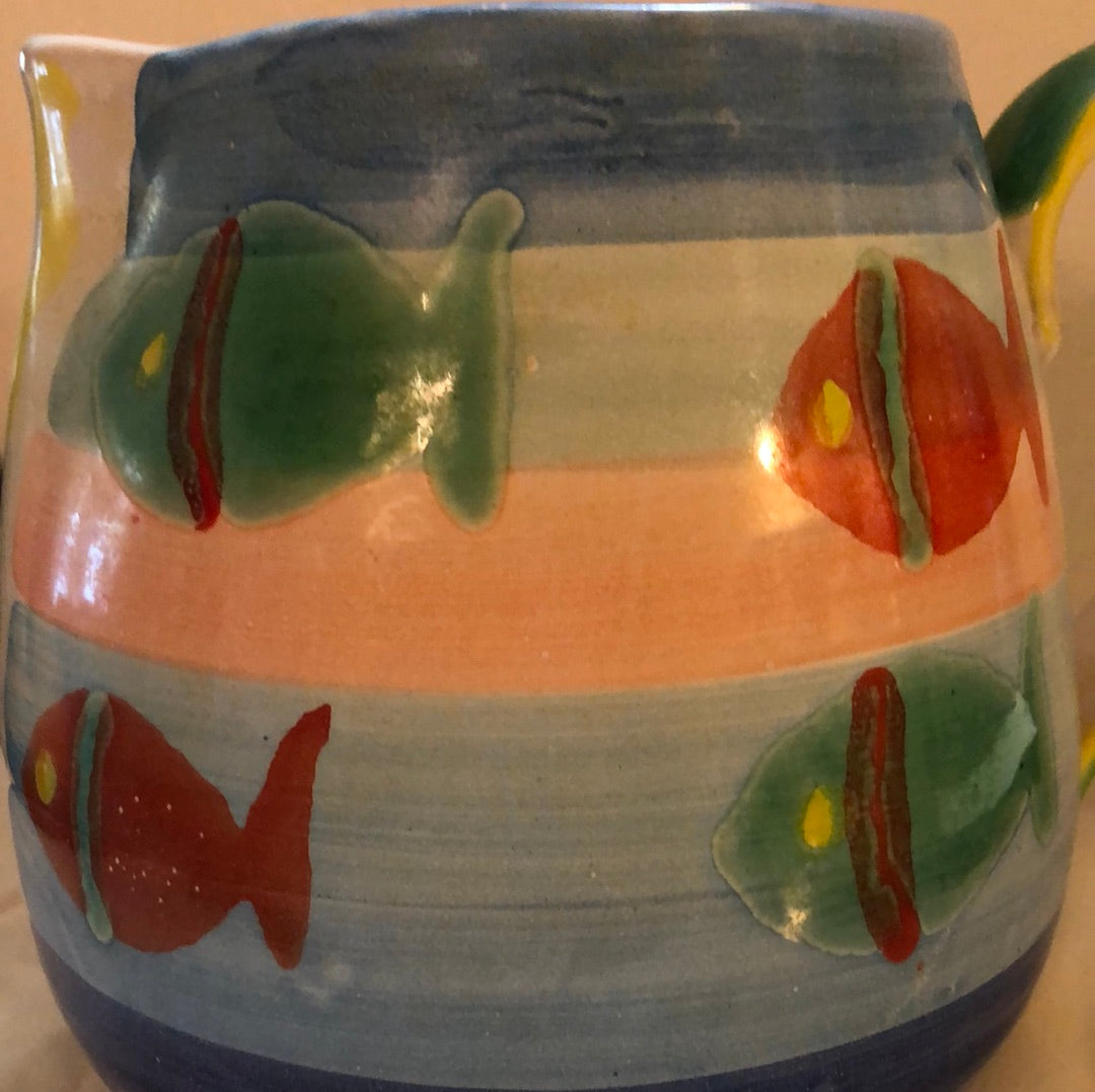 Italian Handpainted Lg belly Beverage Pitcher