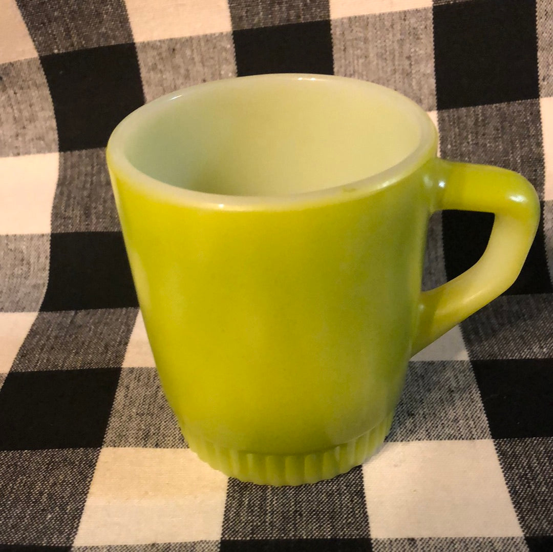 Olive Green #35 FireKing mug