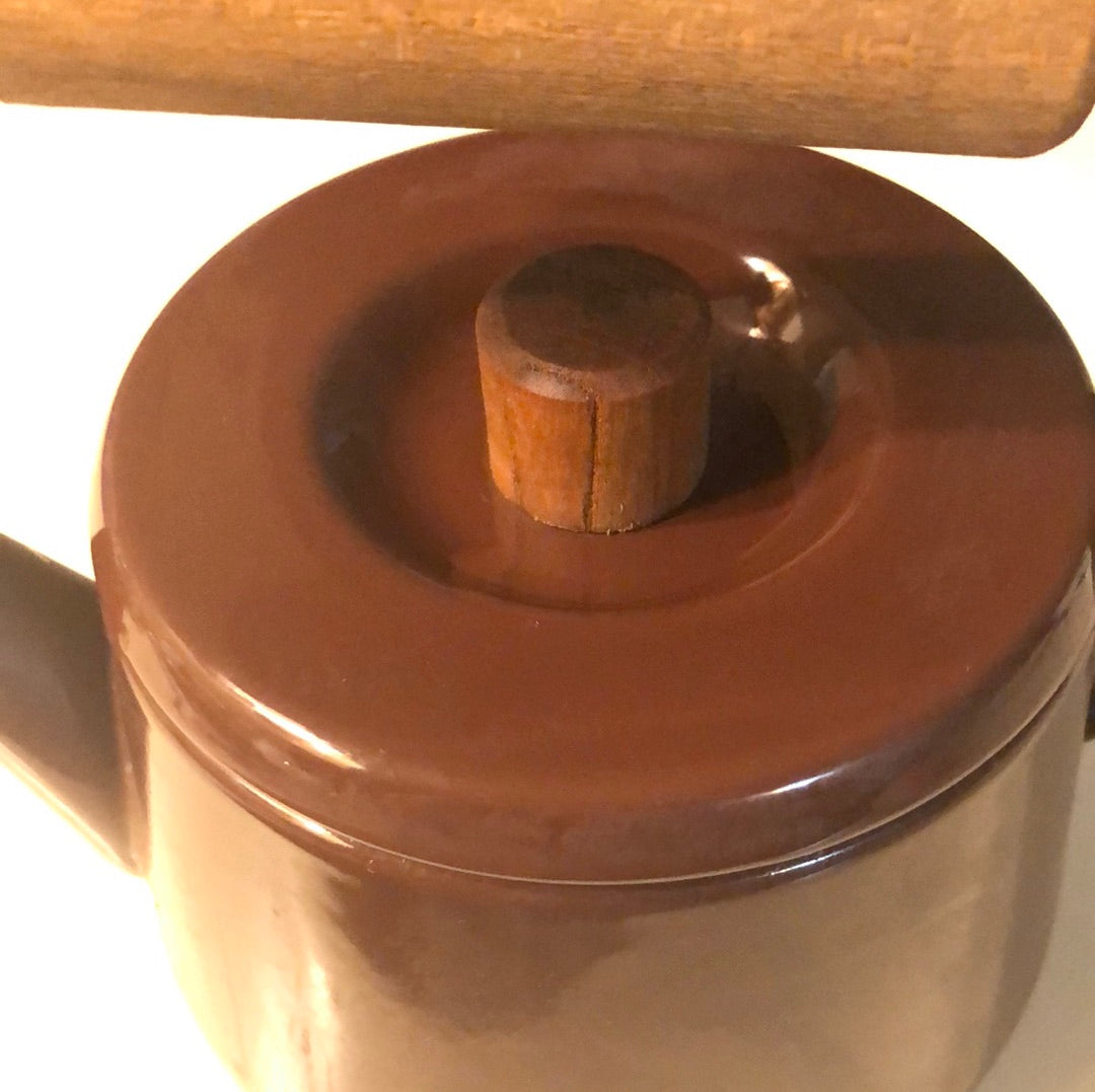 Brown Enameled MCM tea Pot