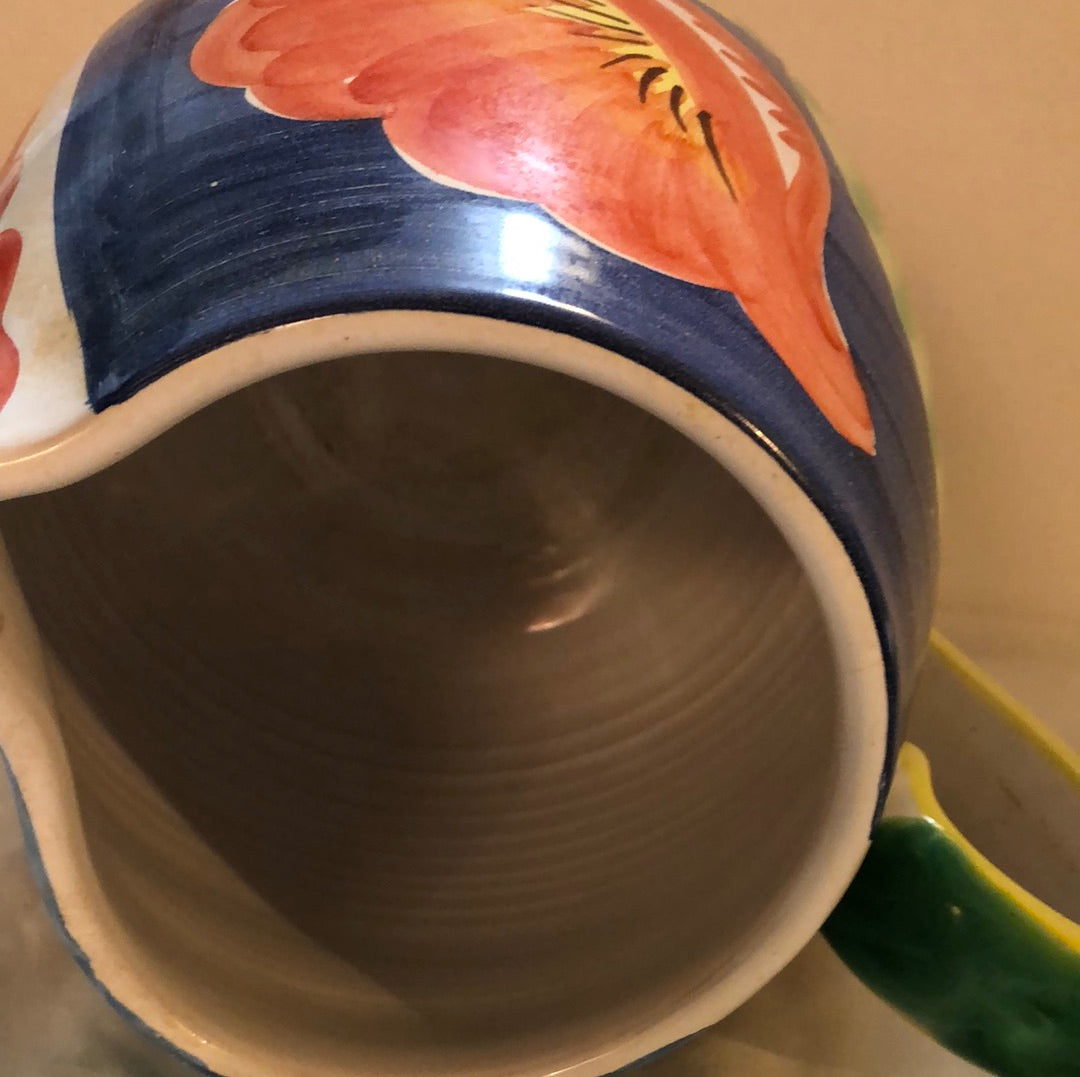 Italian Handpainted Lg belly Beverage Pitcher