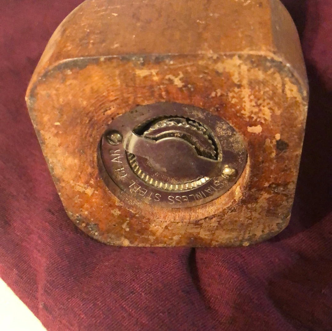 Vintage Wooden Pepper Grinder Mill
