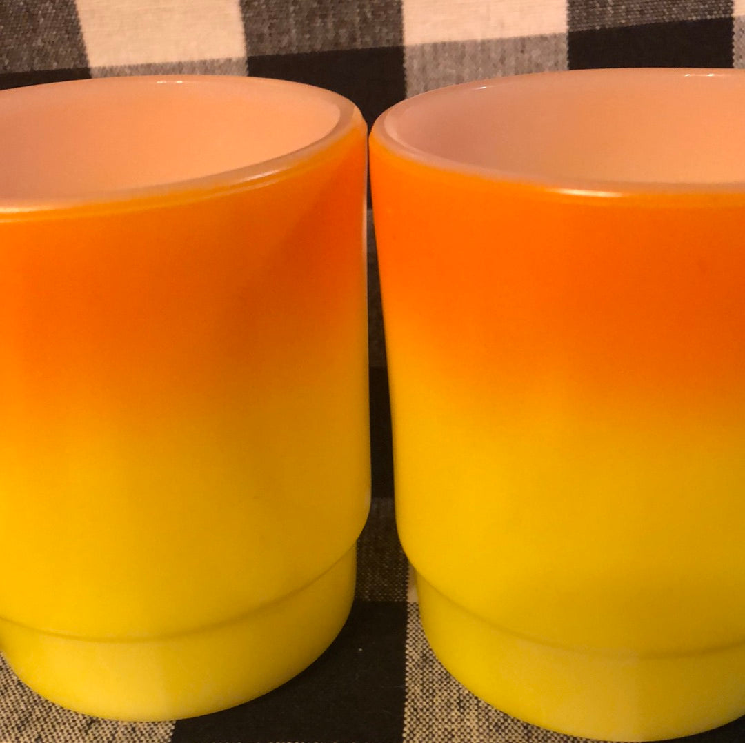Anchor Hocking FireKing #72 pattern mugs