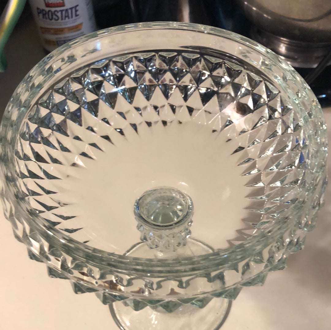 Indiana Diamond Pattern Glass Compote
