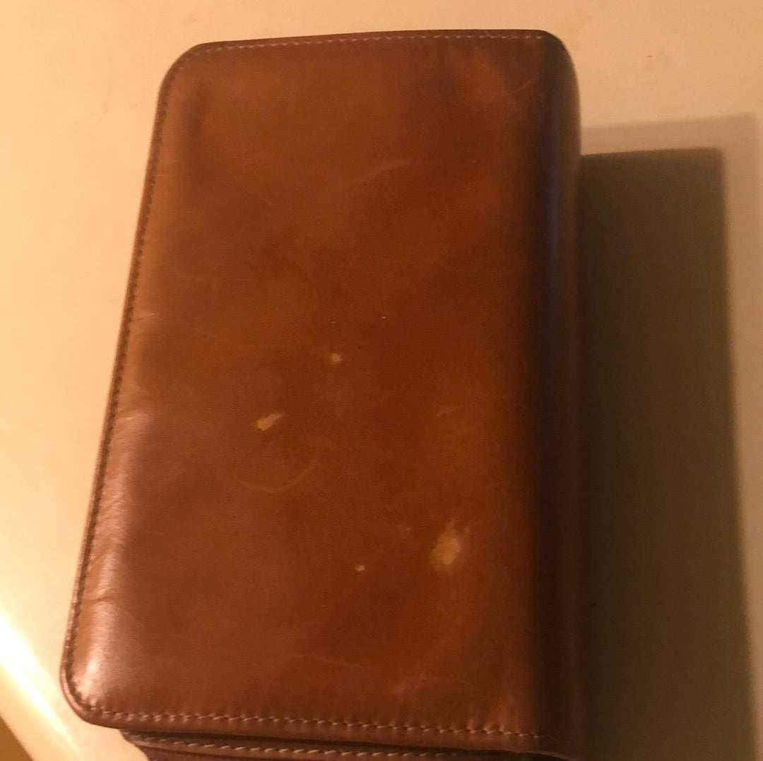 Vintage Fossil Mens Leather Case