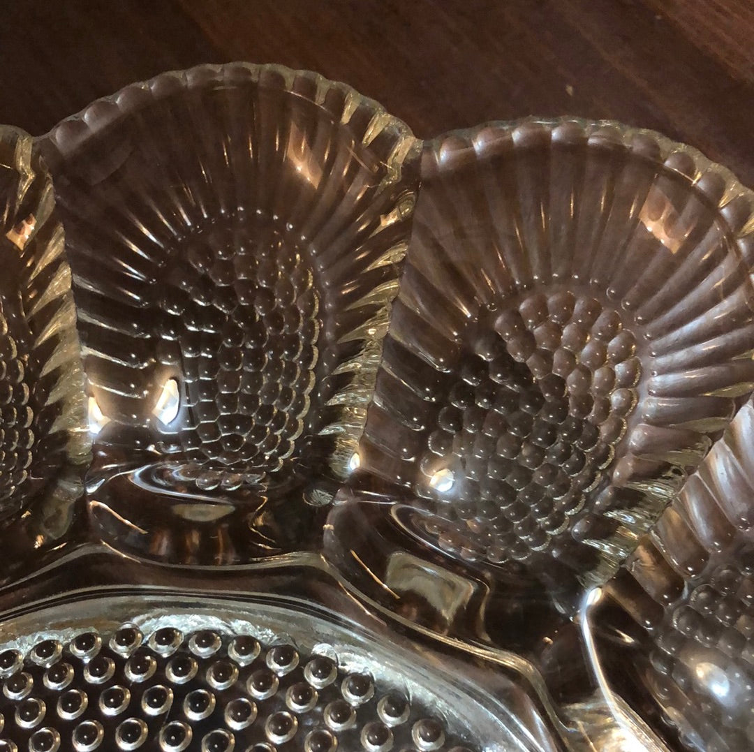 Pressed Glass Deviled Egg Tray