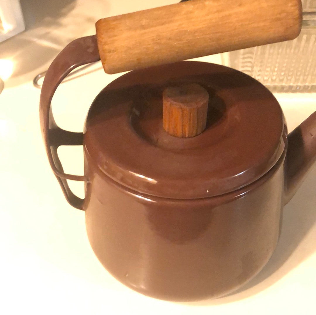 Brown Enameled MCM tea Pot