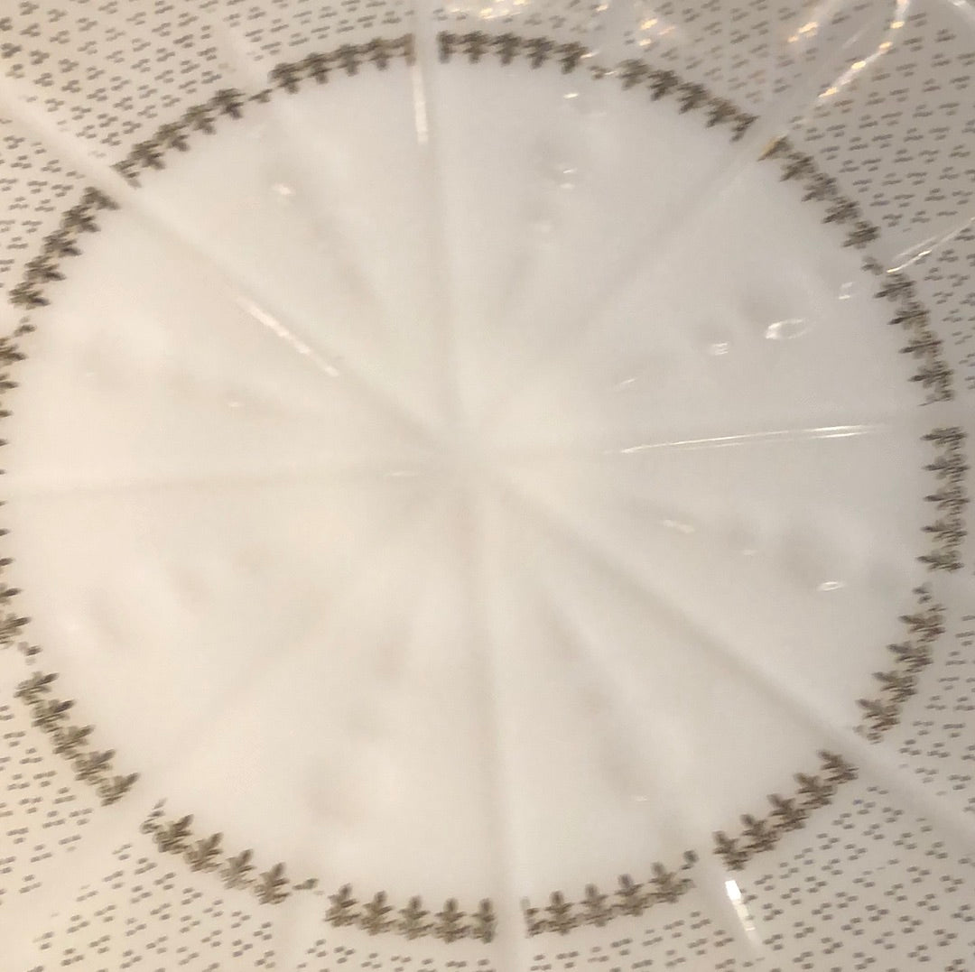 Milk Glass Raised Cake/Pie Plate