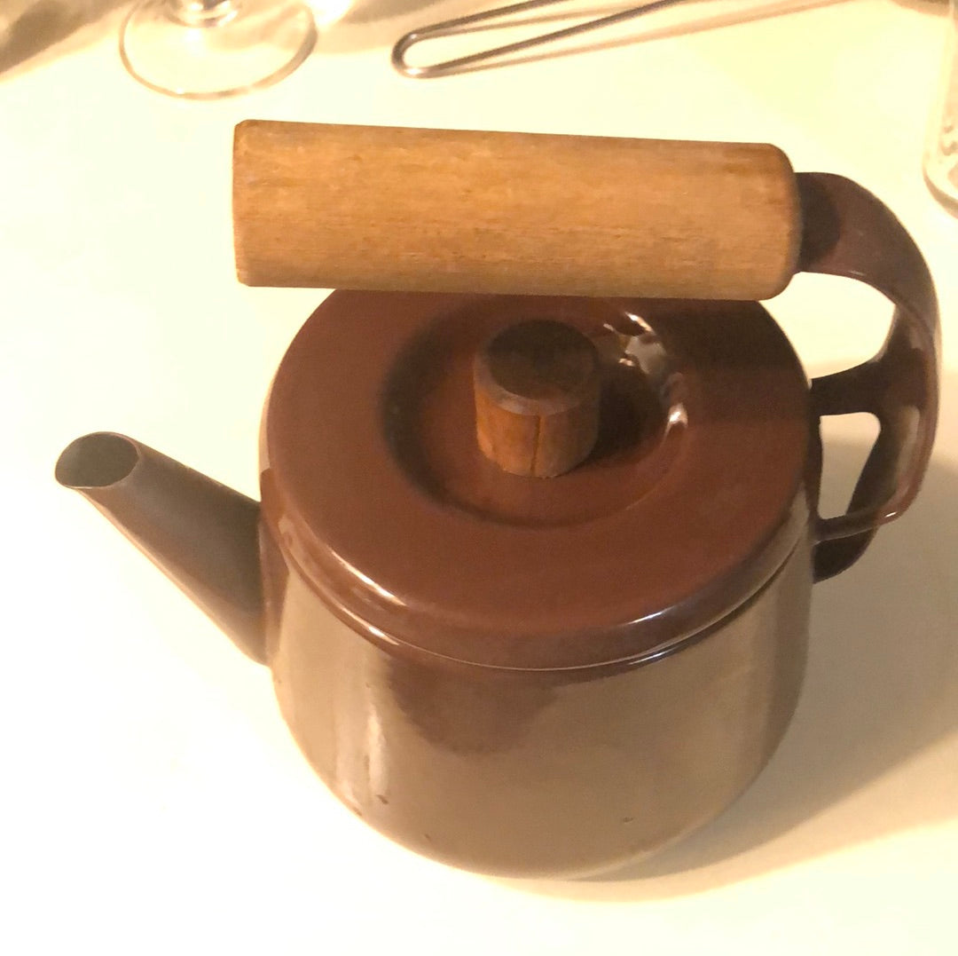 Brown Enameled MCM tea Pot