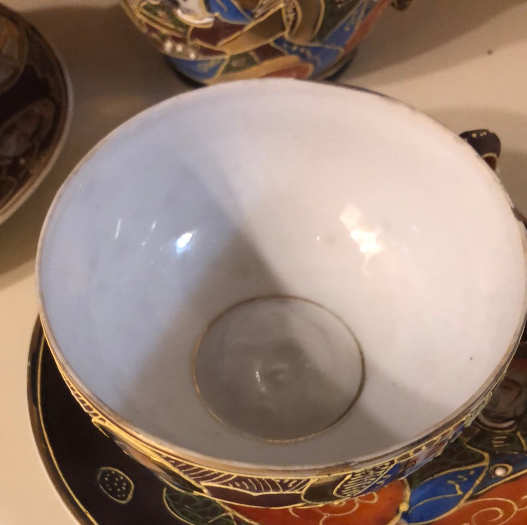 Japanese Handpainted 24kGold Teapot and Various pieces to the set