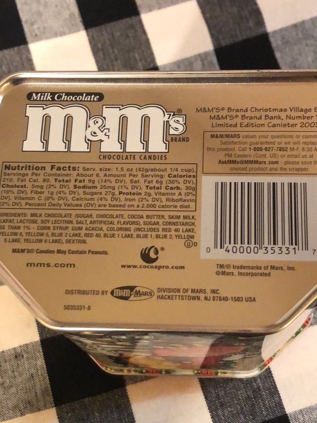 M and M’s Collectable Tin Bank