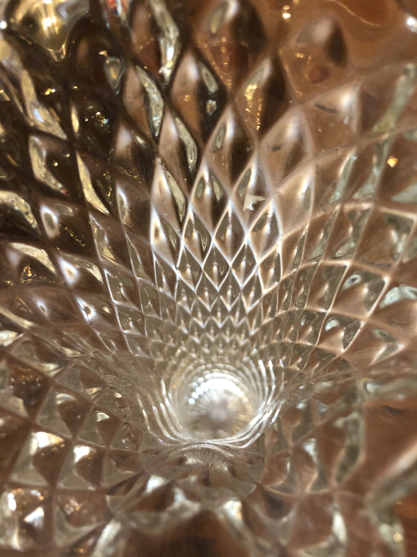 Fostoria Diamond Cut Fluted Vase