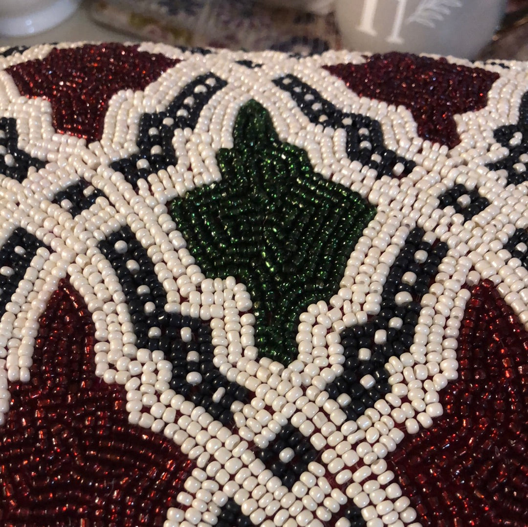 Christmas Beaded Big pillow by Suburban Home