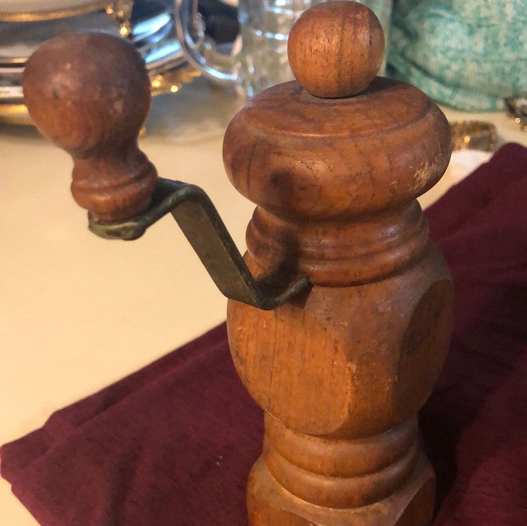 Vintage Wooden Pepper Grinder Mill