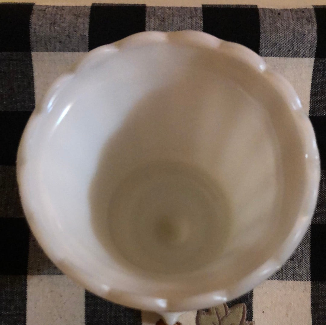Milk Glass Urn Style Vase