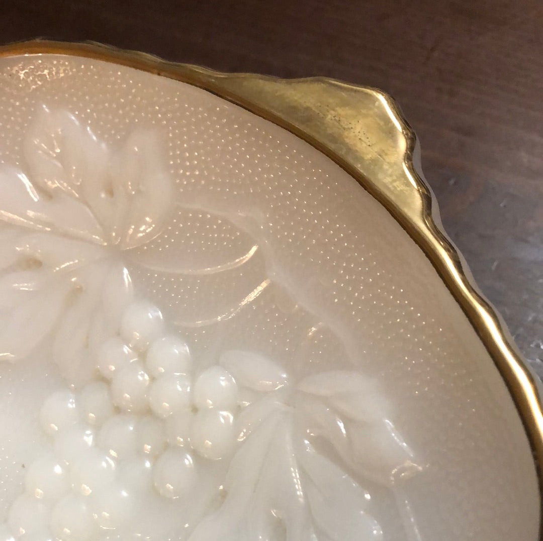 Grapevine Milkglass Serving Bowl