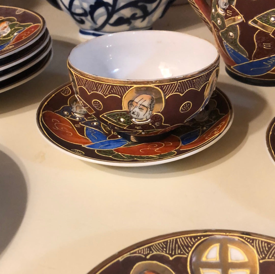 Japanese Handpainted 24kGold Teapot and Various pieces to the set