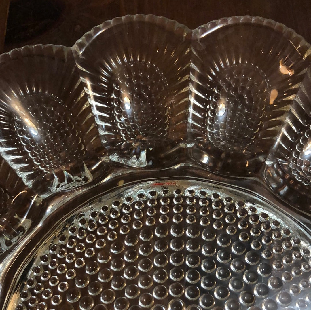 Pressed Glass Deviled Egg Tray