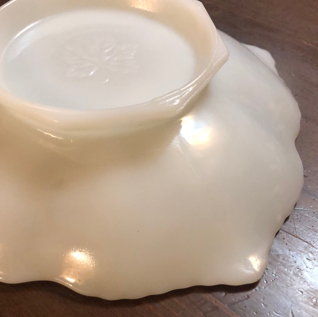 Grapevine Milkglass Serving Bowl