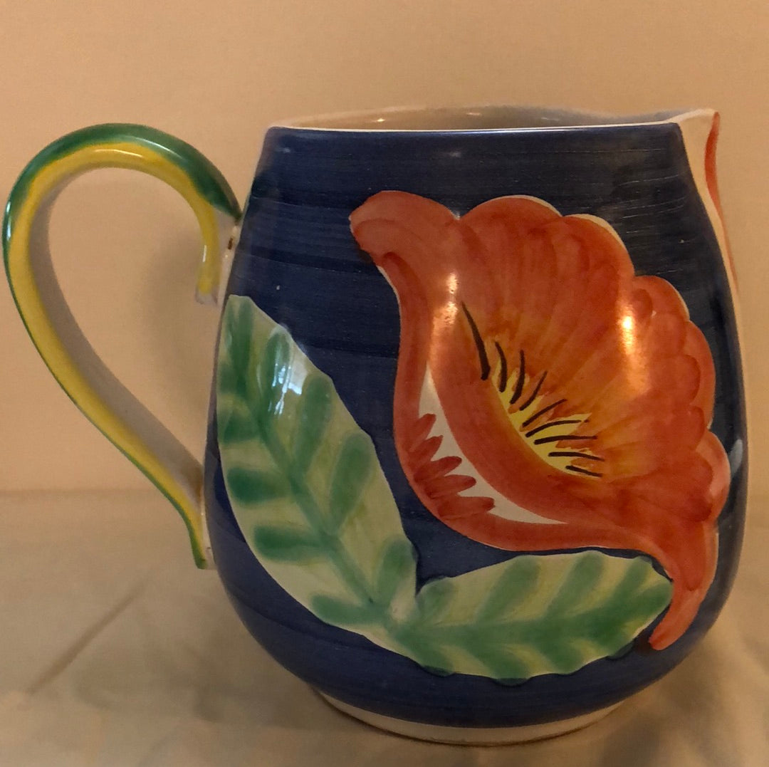 Italian Handpainted Lg belly Beverage Pitcher