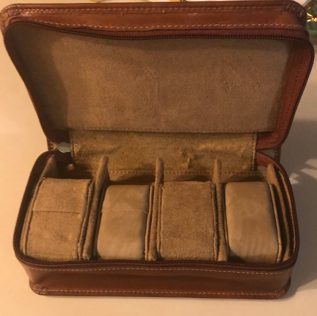 Vintage Fossil Mens Leather Case