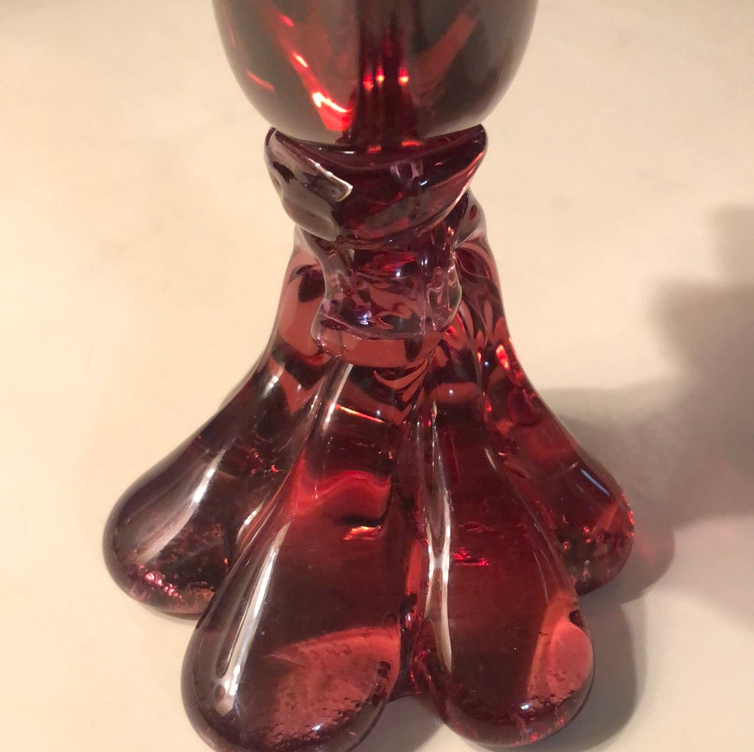 Bohemian Style Blown Glass Red Bird