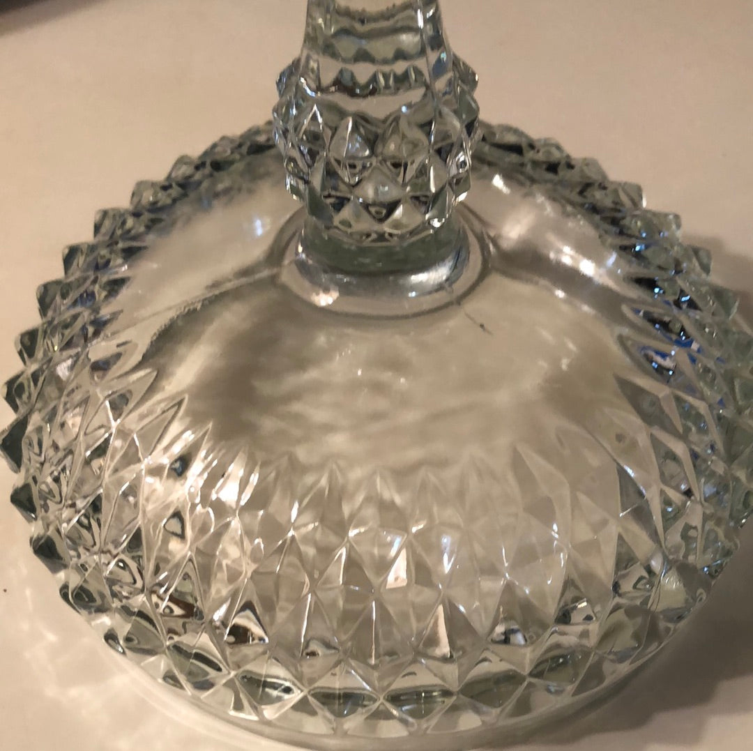 Indiana Diamond Pattern Glass Compote