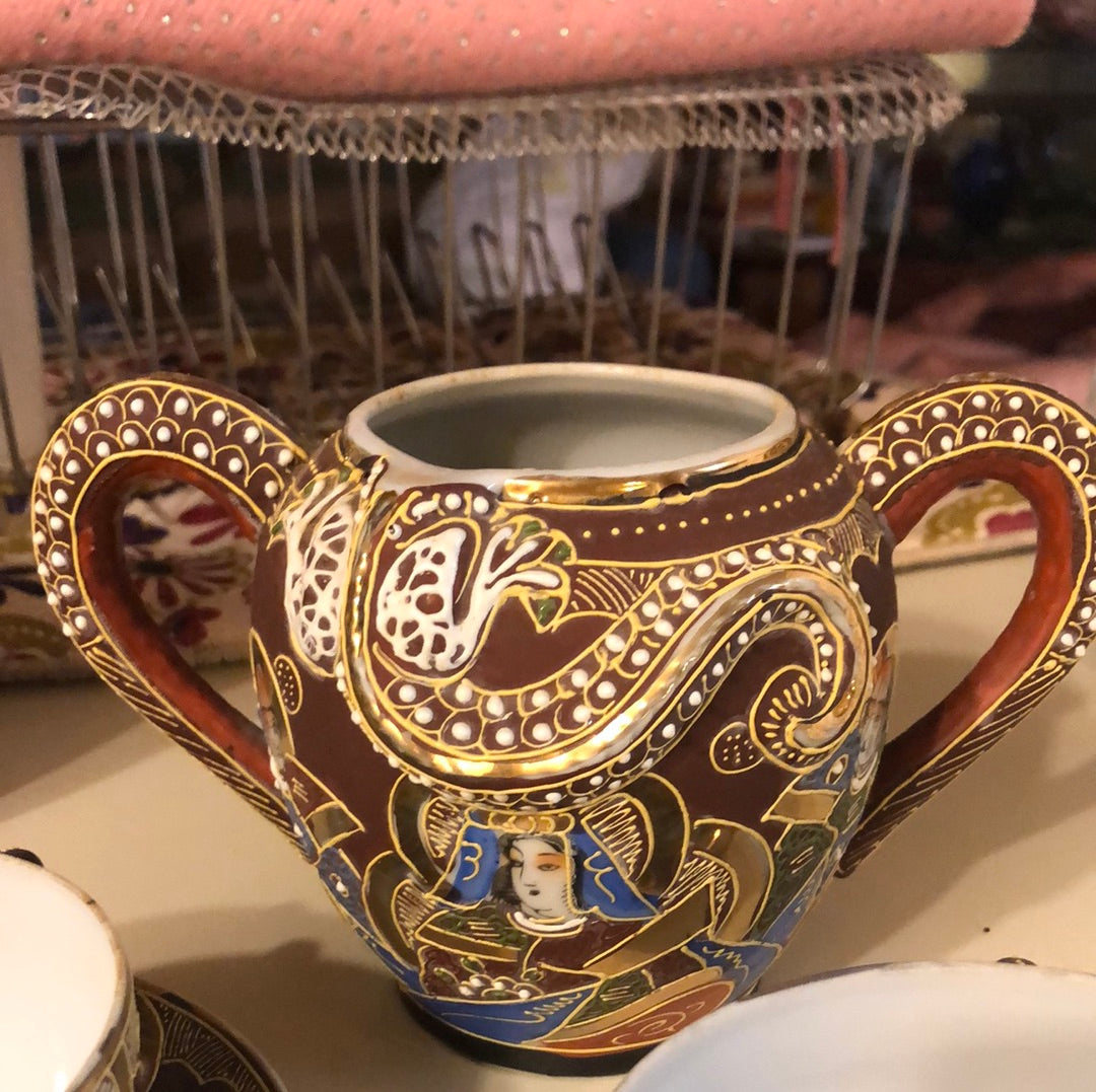 Japanese Handpainted 24kGold Teapot and Various pieces to the set
