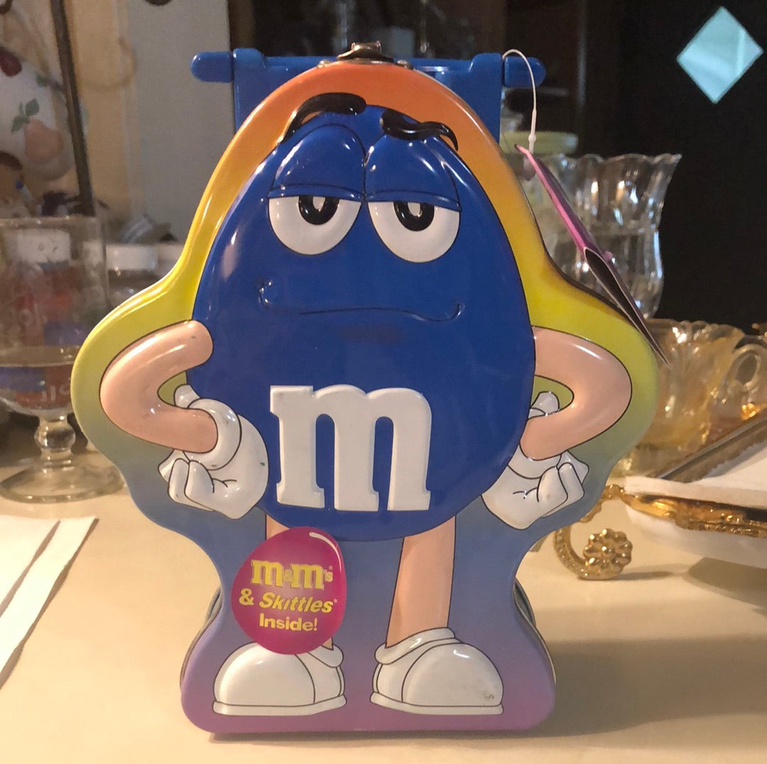 M&M Blue Tin Lunch Box