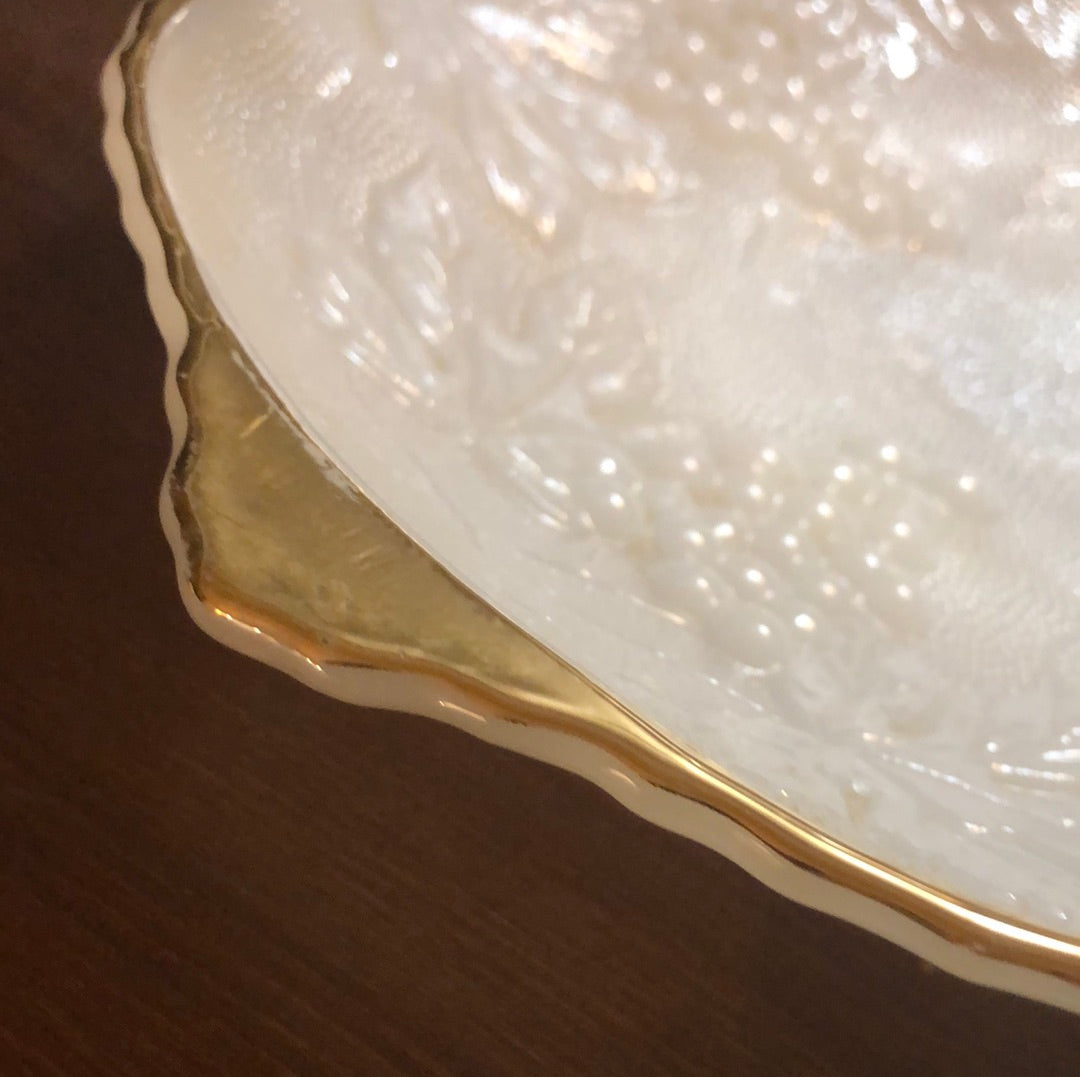Grapevine Milkglass Serving Bowl