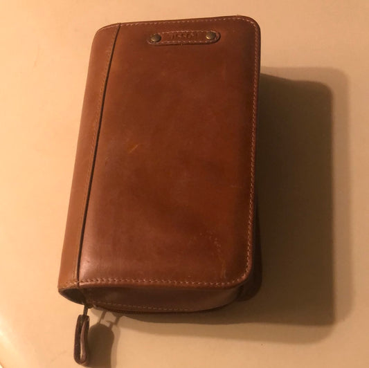 Vintage Fossil Mens Leather Case