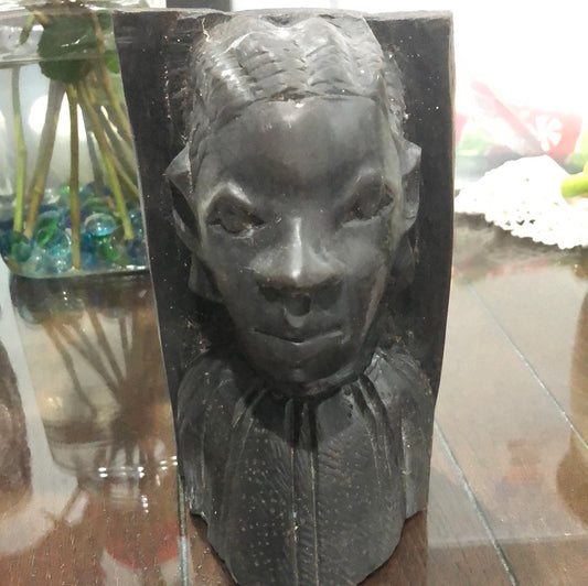 African Male Tribal Head statue