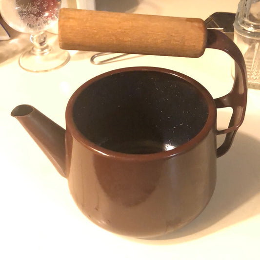 Brown Enameled MCM tea Pot