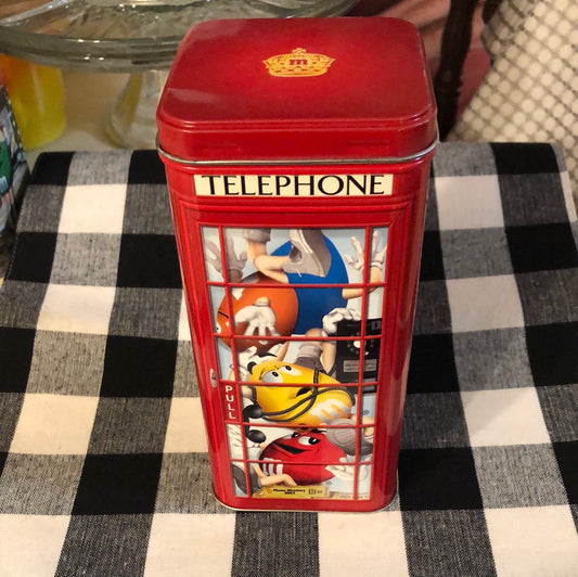 M &Ms Telephone Booth Tin
