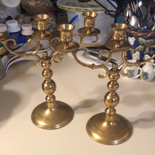 Pair of Brass Candlesticks