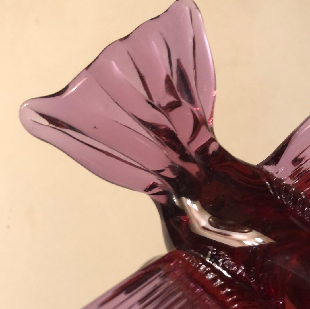 Bohemian Style Blown Glass Red Bird