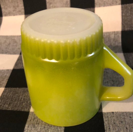 Olive Green #35 FireKing mug