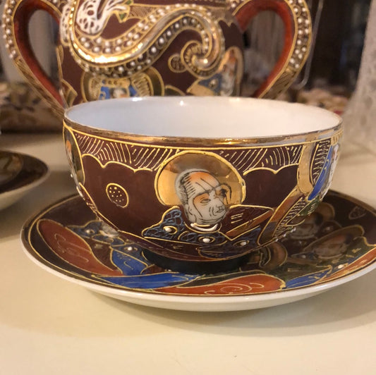 Japanese Handpainted 24kGold Teapot and Various pieces to the set